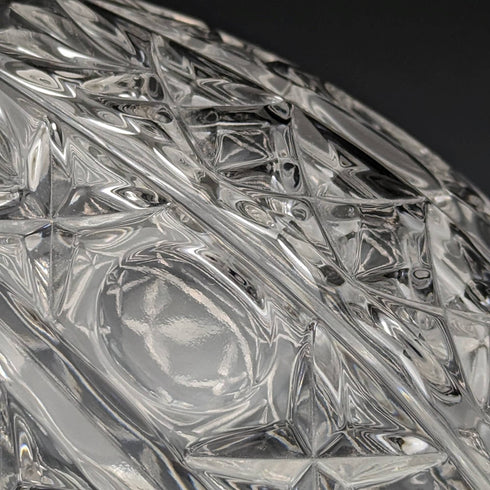 英國復古切割玻璃銀盤裝飾醒酒器一對